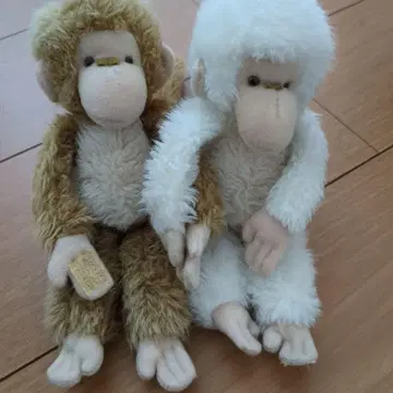 원숭이 봉제 인형 2체 세트