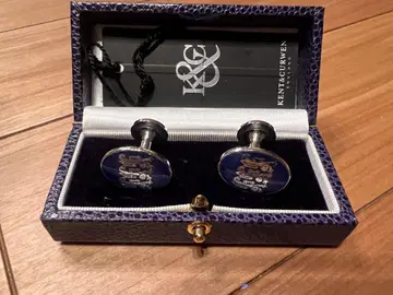 KENT & CURWEN 파랑 문장 커프스링크