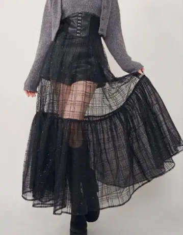 Darich 다리치 코르셋 스팽글 샤샤 스커트