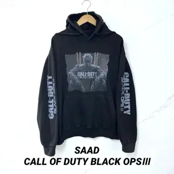 SAAD 콜 오브 듀티 블랙 옵스 3 프린트 페이드 후드티