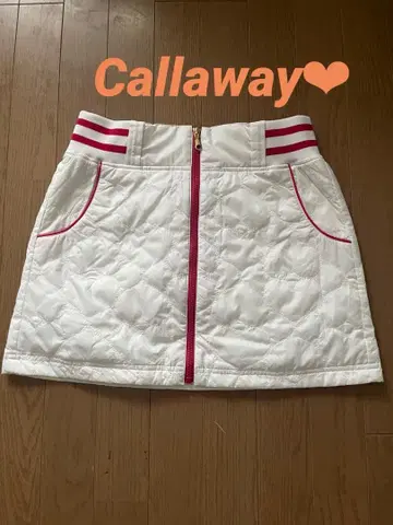 캘러웨이 화이트 퀼팅 골프 스커트