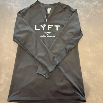 LYFT 집업 긴팔 티셔츠 블랙 리프트 소매 뒷면 메쉬