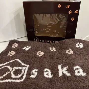 가격 인하! 사카가미가 극세사 발자국 무늬 담요