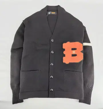 부루코/LETTERED CARDIGAN(BLK)L