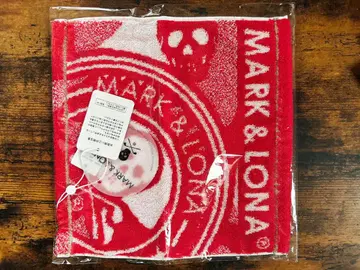MARK & LONA 스컬 로고 타월 레드
