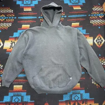 90s 러셀 후드티 블랙 페이드