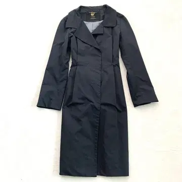 INED 레이스 안감 허리 리본 롱 코트 네이비 9호 슬림