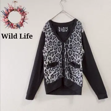 그런지 헤이세이 갸루 레오파드 무늬 가디건 Y2K 시크 스타일 남성용 M