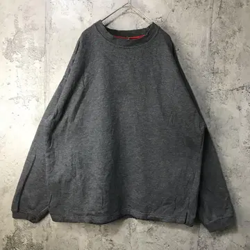 B166 구제 의류 트레이닝복 맨투맨 차콜 무지 90s Y2K