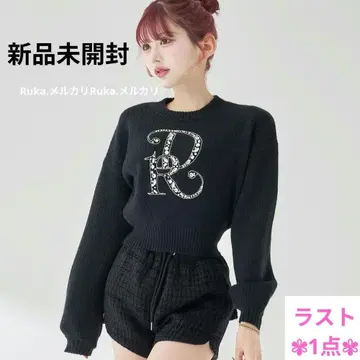 [ 미개봉 새상품 ] Darich DR 비쥬 볼륨 리브 니트탑 BLK