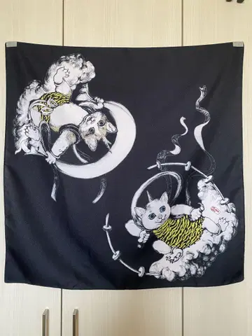 히구치 유코 풍신뇌신 보자기 약 70cm x 70cm