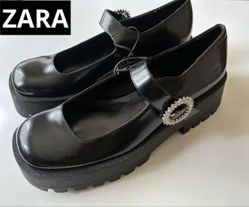ZARA 통굽 비쥬 에나멜 로퍼 미사용 새상품