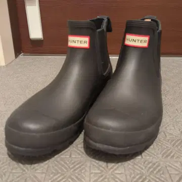 HUNTER 블랙 숏 레인부츠