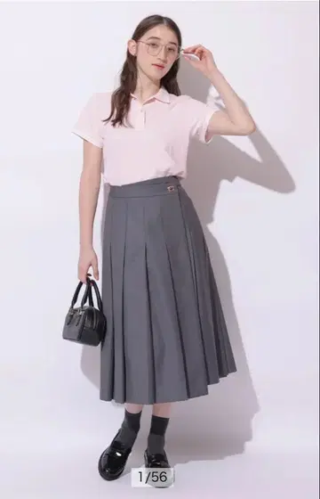 Rirandture 미디 기장 랩 플리츠 스커트