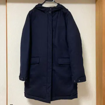 IENA 네이비 후드 부착 다운 자켓