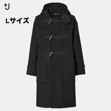 울 오버사이즈 더플 코트 L 사이즈 블랙