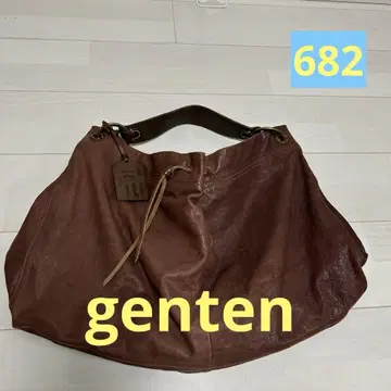 genten 천연 가죽 토트백 대형