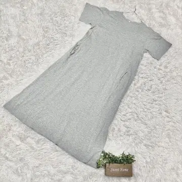[UNIQLO] 유니클로 벨티드 T 원피스 벨트 없음 맥시 길이 (L)