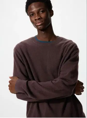 2026년 제조 새상품 UNIQLO 캐시미어 크루넥 스웨터 XL 브라운