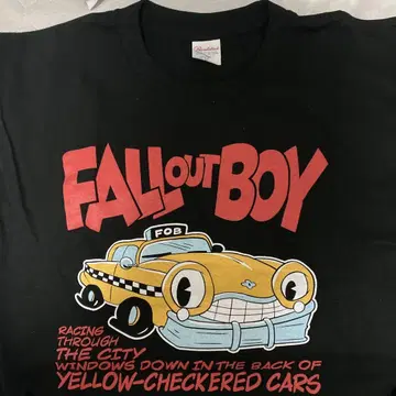 [ 미착용 ] FALLOUT BOY 썸머 소닉 T셔츠 L 사이즈 블랙