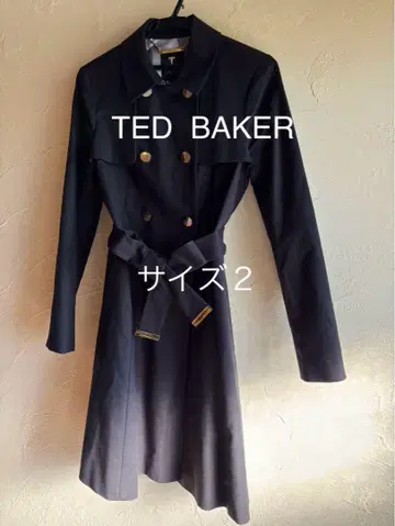 TED BAKER (테드베이커) 트렌치코트 블랙 골드 버튼 사이즈 2