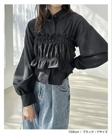 and me 뷔스티에 세트 시어 스트라이프 숏 기장 셔츠