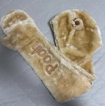 디즈니 푸우 팬캡 머플러 장갑