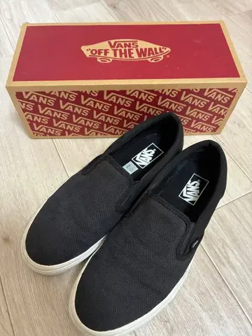 VANS 슬립온 헤링본 블랙