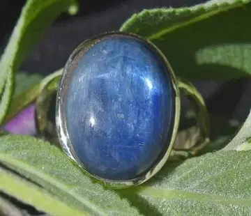 9.5호 카이아나이트 오벌 카보숑 실버 반지 352