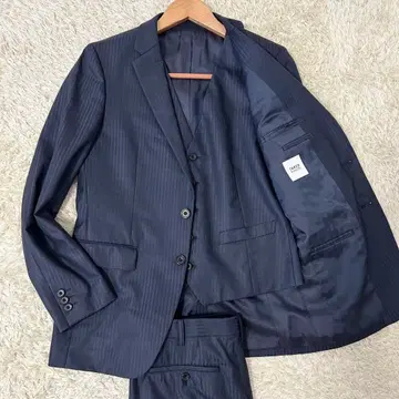 새상품급 다케오 키쿠치 수트 3피스 L 사이즈 네이비 테일러드 자켓