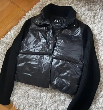 ZARA 자라 콤비 퀼팅 자켓