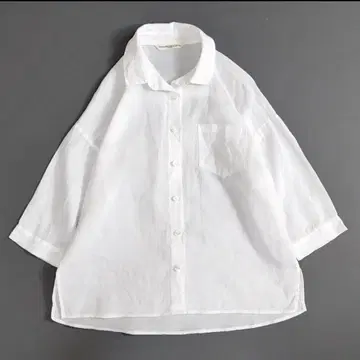 GALLARDA GALANTE 린넨 셔츠 린넨 100% 7부 소매