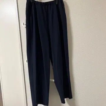 네이비 여성용 와이드 팬츠