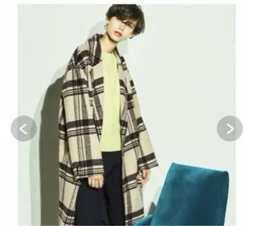 Mila Owen 체크 무늬 롱 코트