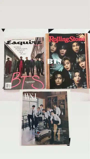 BTS 표지 잡지 매거진 3권 세트