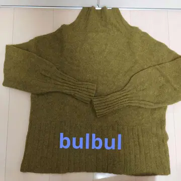 bul bul 올리브 그린 터틀넥 스웨터
