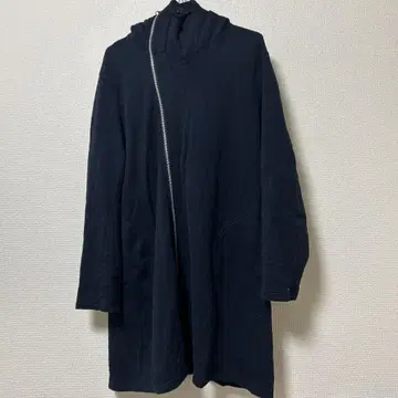 zucca 후드 부착 블랙 롱 후드티