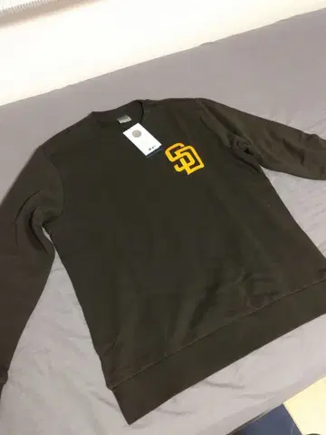 하프 지퍼 MLB/메이저리그베이스볼 트레이닝복 브라운