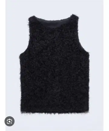 VEQUM FLUFFY TANK TOP BLK EMODA