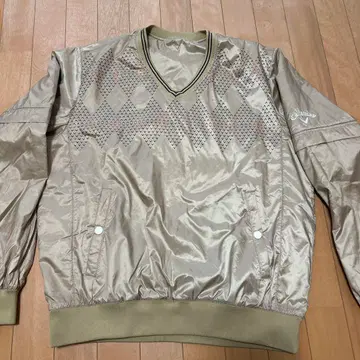 캘러웨이 베이지 다이아몬드 패턴 풀오버 충전솜