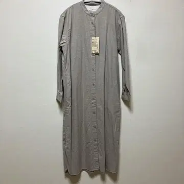 무인양품 스탠드 카라 긴팔 원피스