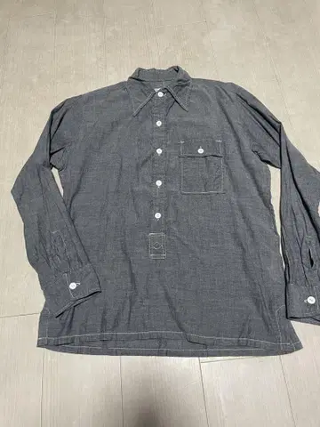 POST OVERALLS 샴브레이 셔츠