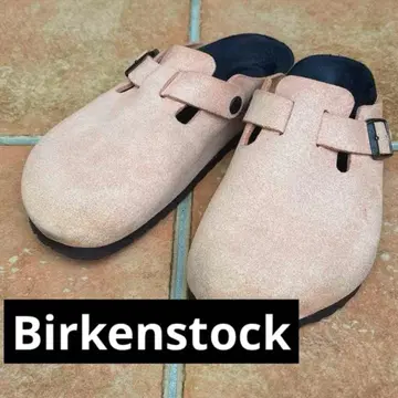 [ 새상품급 ] Birkenstock 보스턴 스웨이드 가죽 베이지 계열