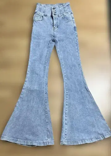 y2k 하이웨스트 벨보텀 데님 팬츠 S 청바지 페어리 그런지