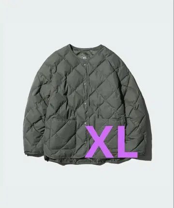 유니클로 퍼프 테크 릴랙스 자켓 올리브 XL