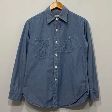 포스트 오버올즈 클래식 샴브레이 워크 바닥 가챠 셔츠 S