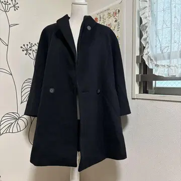 KORET (레나운 룩) 블랙 울 코트
