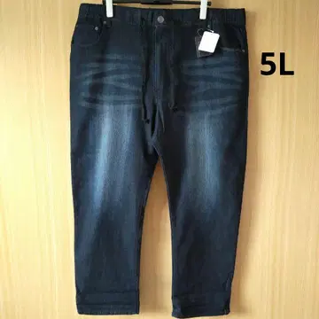 새상품 5L 남성용 스트레치 데님 팬츠 네이비 계열 넉넉한 핏