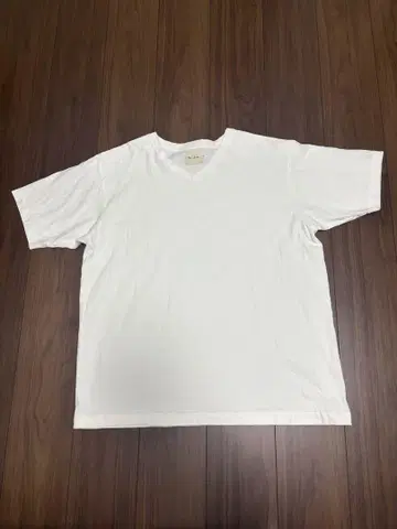 화이트 T셔츠 면 100% V넥 크루넥