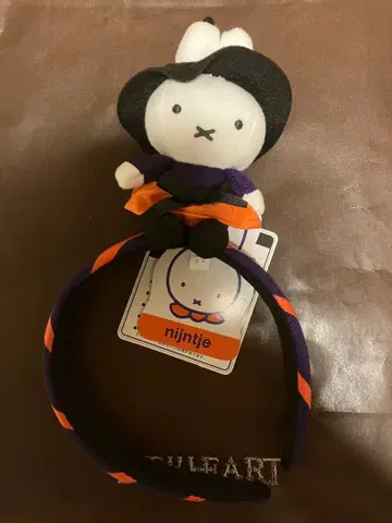 하우스텐보스 한정판 할로윈 미피 봉제 인형 머리띠
